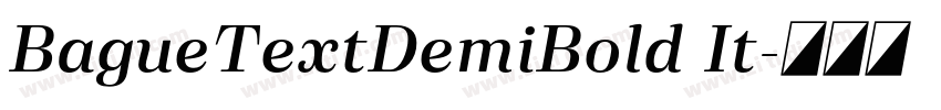 BagueTextDemiBold It字体转换
